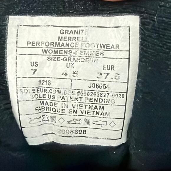 Merrell Moab 2 Mid Waterproof Shoes Womens Size 7 Vibram Granite Gray - Picture 7 of 10